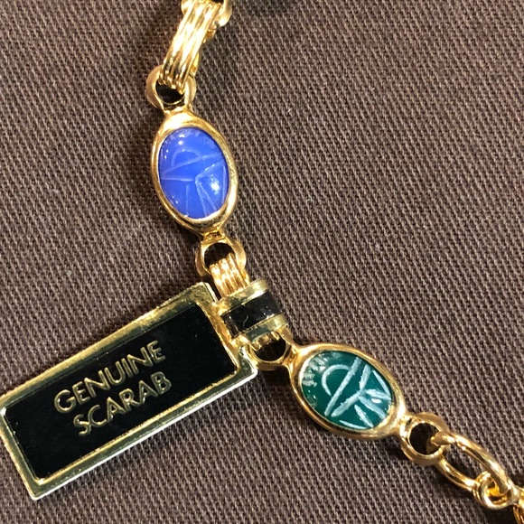 Classic 14KT gold-filled Genuine Scarab Bracelet - Picture 2 of 6